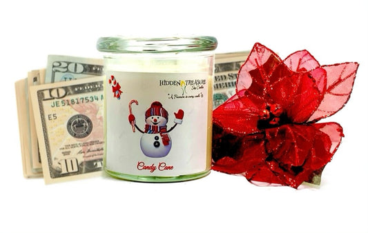 Candy Cane Treasure Candle