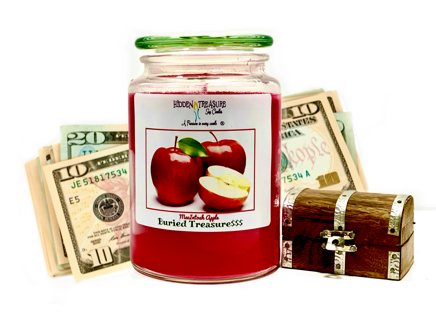 Macintosh Apple Cash Candle medium size