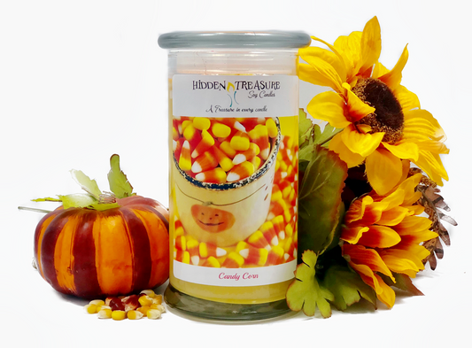 Candy Corn Surprise Candle