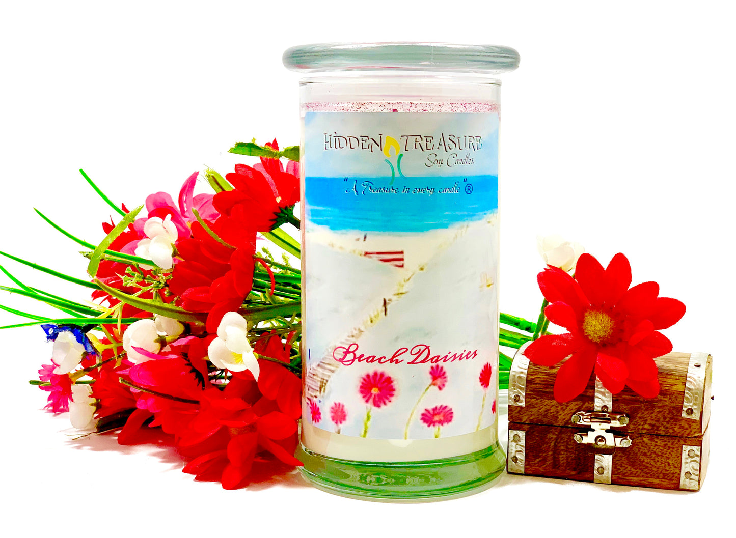 Beach Daisies Surprise Candle