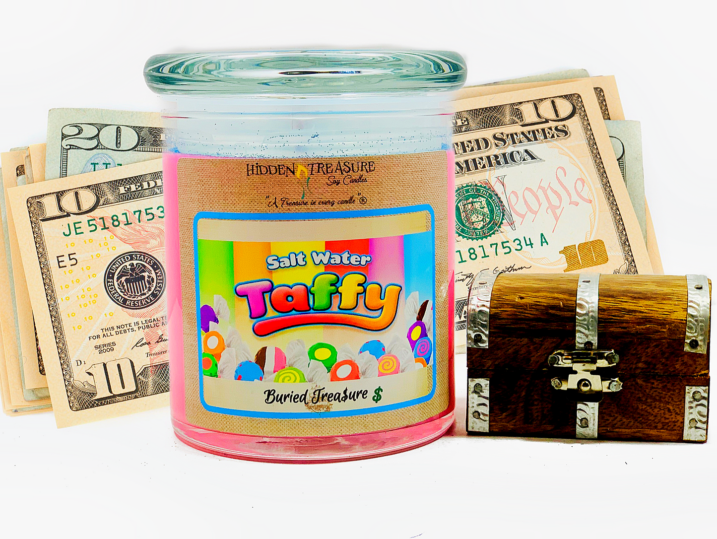 Salt Water Taffy Cash Candle