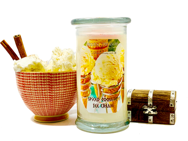 Spiced Coquito Ice Cream Treasure Candle